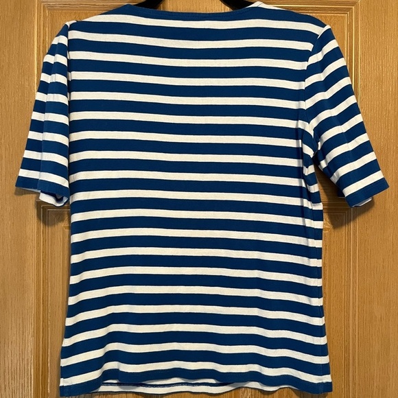 Jones New York Blue and White Striped Top - Picture 7 of 7